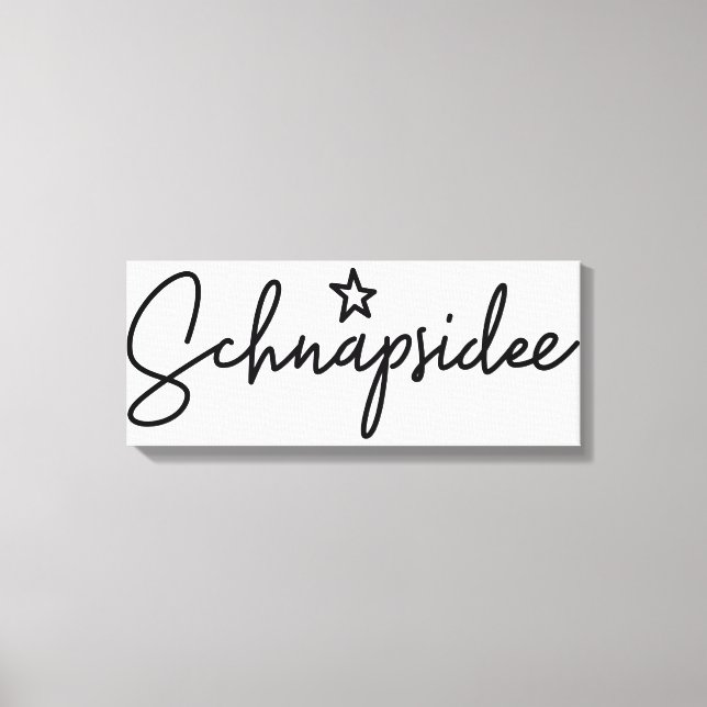 Lienzo Schnapsidee, alemán Word, Booze Idea, alemán (Anverso)
