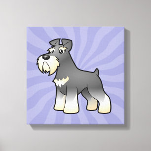 Lienzo Schnauzer gigante/estándar/miniatura del dibujo