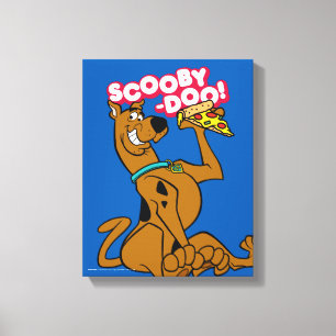 Lienzo Scooby-Doo con la rebanada de la pizza