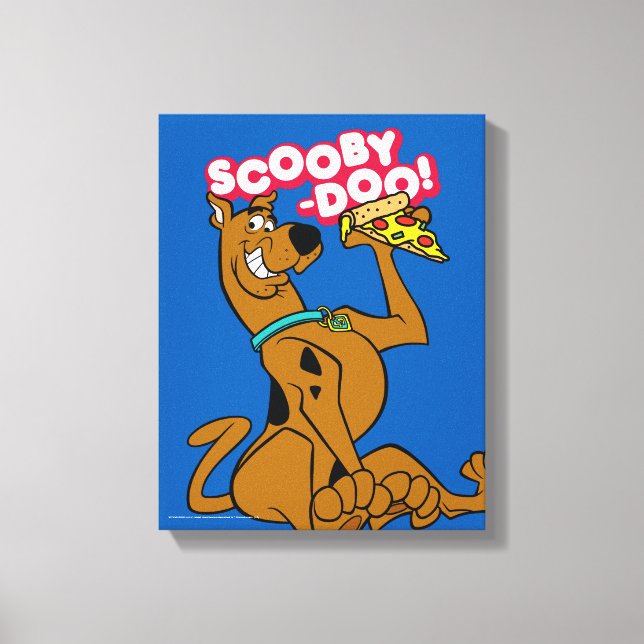 Lienzo Scooby-Doo con la rebanada de la pizza (Anverso)