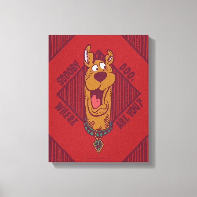 Lienzo Scooby-Doo donde está usted gráfico tribal (Anverso)