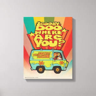 Lienzo Scooby-Doo   "¿Dónde Estás?" Retro Personalizad