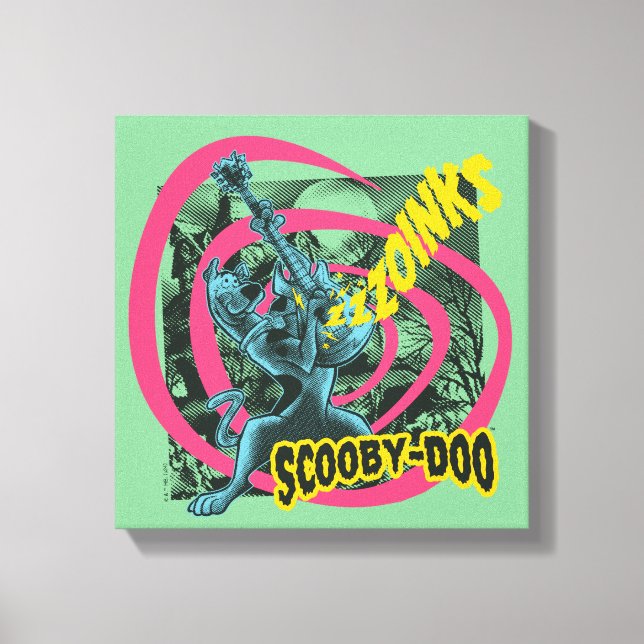 Lienzo Scooby-Doo Zoinks Punk Guitar Gráfico (Anverso)