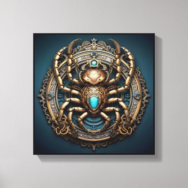 Lienzo Scorpio Zodiac Art Canvas – Mechanica Astralis (Anverso)