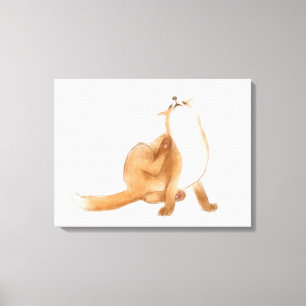 Lienzo Scratching fox