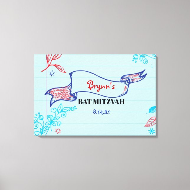 Lienzo SCRIBBLES en el tablero de Rótulo de NOTEPAPER Bat (Anverso)
