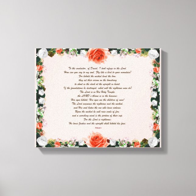 Lienzo Scripture, Psalm 11, Botanic (Anverso)