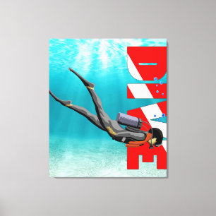 Lienzo SCUBA Diver