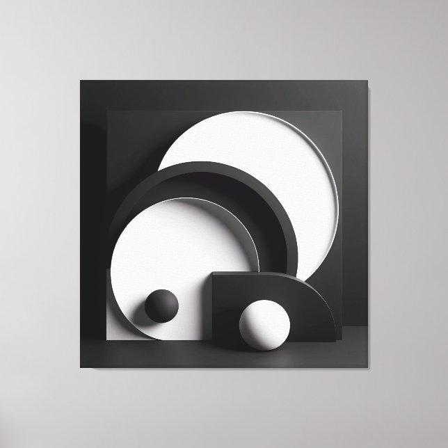 Lienzo Sculpted Harmony of Shadowed Forms (Anverso)