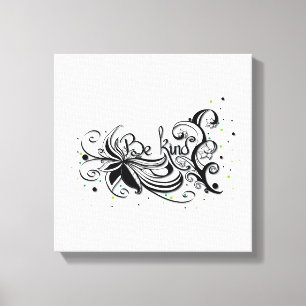 Lienzo ¡SÉ AMABLE! cita caligráfica inspiradora