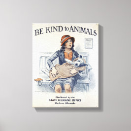 Lienzo Sé amable con los animales - Póster vintage