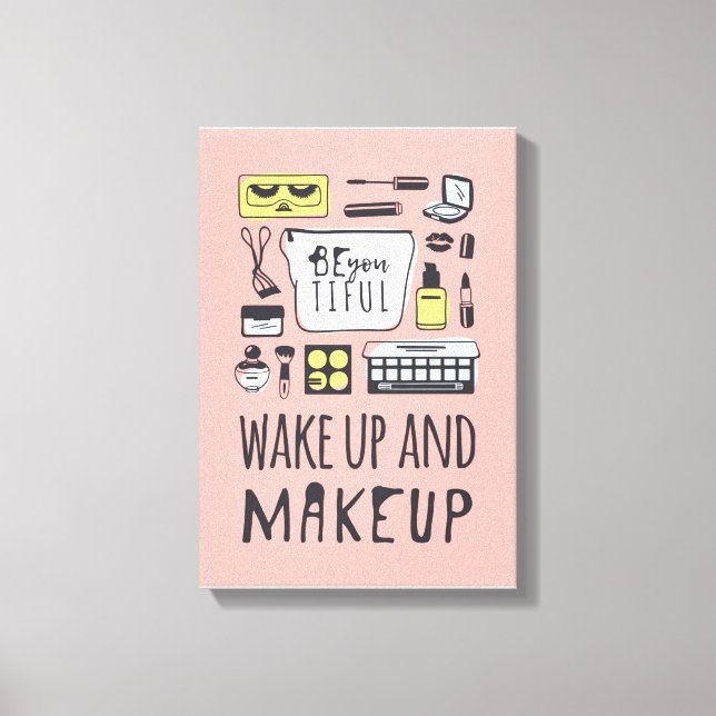 Lienzo Sé Cansado | Despierta Y Maquillaje (Anverso)