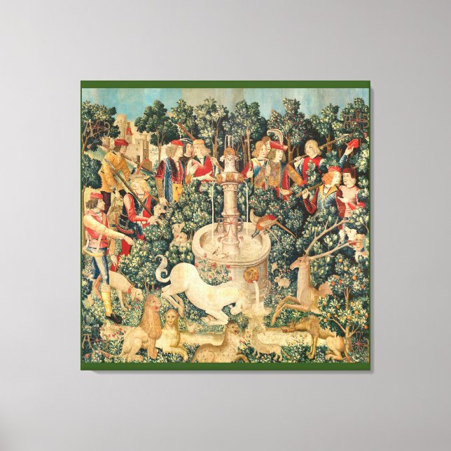 Lienzo Se encuentra el unicornio (Anverso)