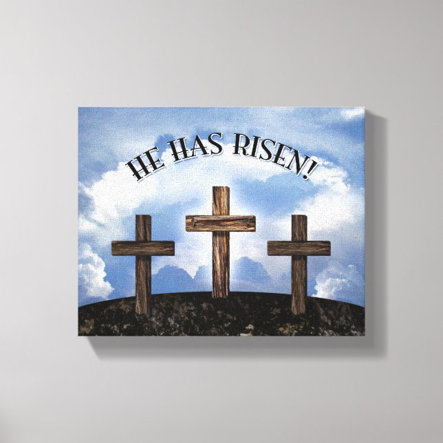 Lienzo Se Ha Levantado 3 Cruces Ruidosas (Anverso)