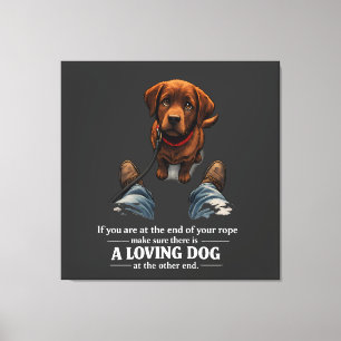 Lienzo Se necesita un perro cariñoso si está al final de