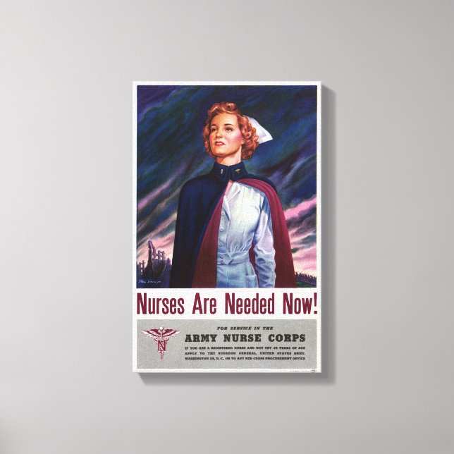Lienzo Se necesitan enfermeras ahora - Poster de la Segun (Anverso)