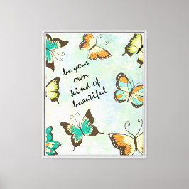 Lienzo Sé tu propia mariposas hermosas