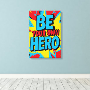 Lienzo Sé tu propio estilo de comic pop-art de héroe
