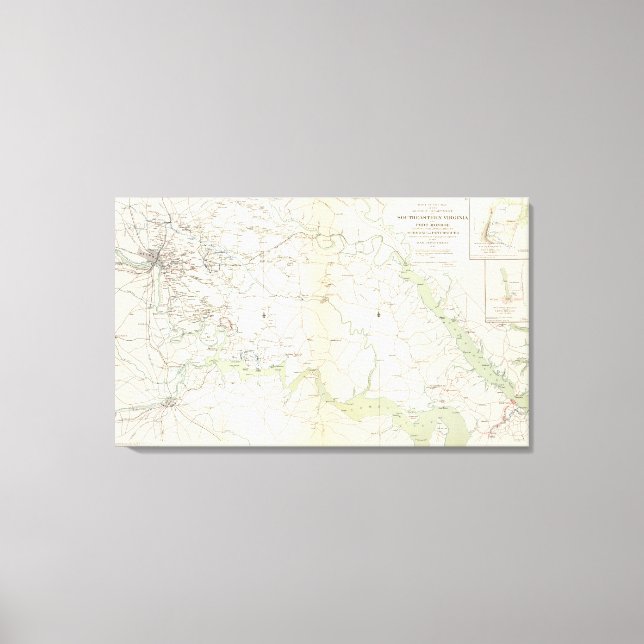 Lienzo SE Virginia, Ft Monroe, se acerca a Richmond (Anverso)