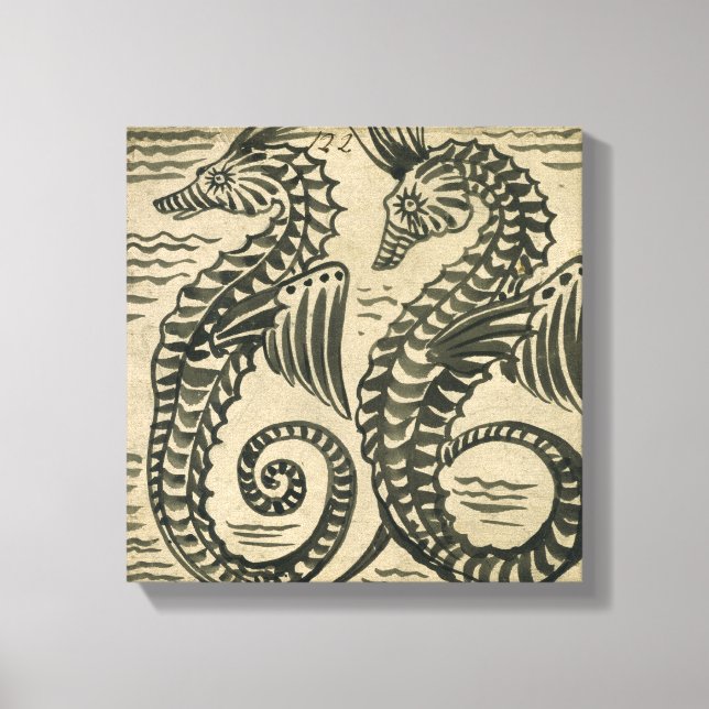 Lienzo Sea-Horse (con papel) (Anverso)