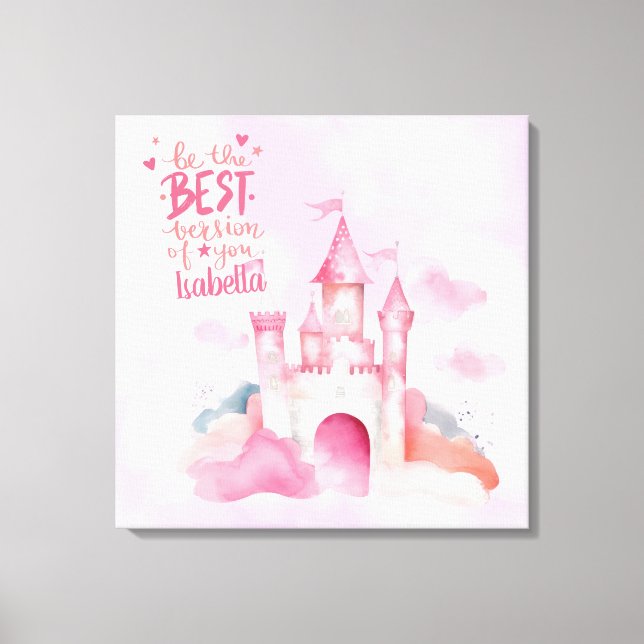 Lienzo Sea la mejor versión de su personalizable (Anverso)