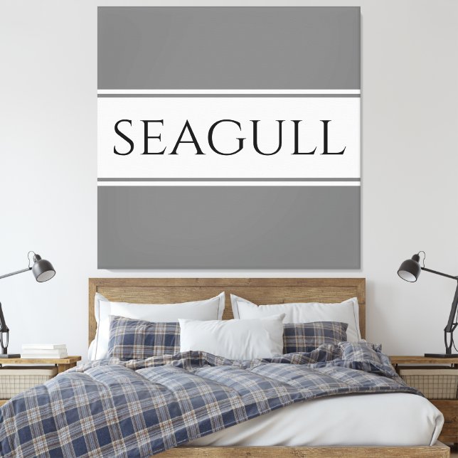 Lienzo SEAGULL Estilizan las rayas de Carreras blanca gri (Insitu(Dormitorio))