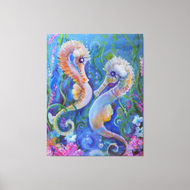 Lienzo Seahorse Paradise (Anverso)
