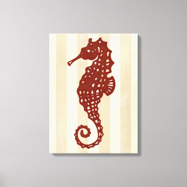 Lienzo Seahorse Silhouette (Anverso)