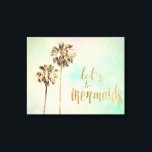 Lienzo Seamos sirvientas con piña<br><div class="desc">¿No sería la vida mucho mejor vivir donde está más húmedo? Acepte a su princesa interior del mar y diga "seamos sirenas" con esta colorida cita motivacional que le trajo el World Art Group. Este divertido diseño de chicas ha sido creado por la artista contemporánea Sylvia Coomes. Con palmeras, un...</div>