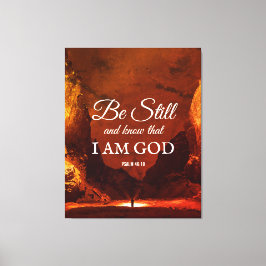 Lienzo SEAN TODAVÍA Y CONOZCAN Psalm 46:10 Cristiano