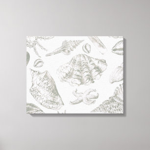 Lienzo Seashell Soft Antique Art Beach Shells