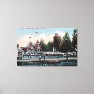 Lienzo Seattle, escena del parque de WashingtonMadison