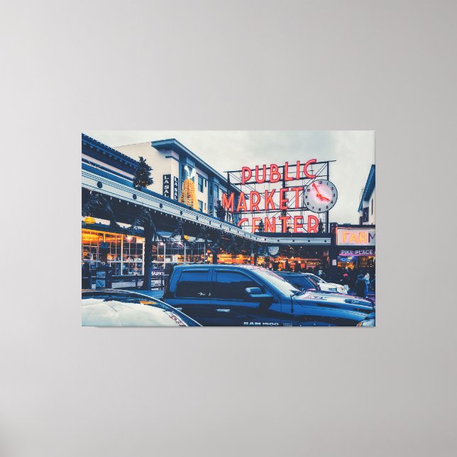 Lienzo Seattle Pike Market  (Anverso)