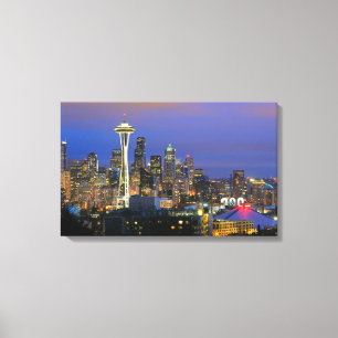 Lienzo Seattle vista del parque de Kerry en la reina Anne