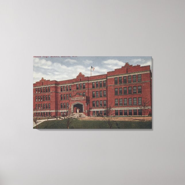 Lienzo Seattle, WALincoln High School (Anverso)
