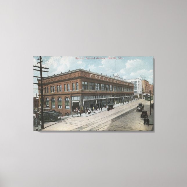 Lienzo Seattle, WAS2d Avenue Frederick y Nelson (Anverso)