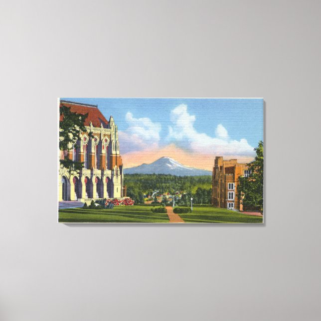 Lienzo Seattle, Washington - Universidad de Washington (Anverso)