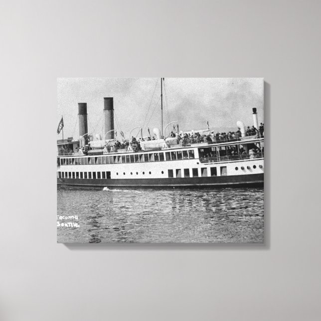 Lienzo Seattle, WashingtonView del Steamer de Tacoma (Anverso)