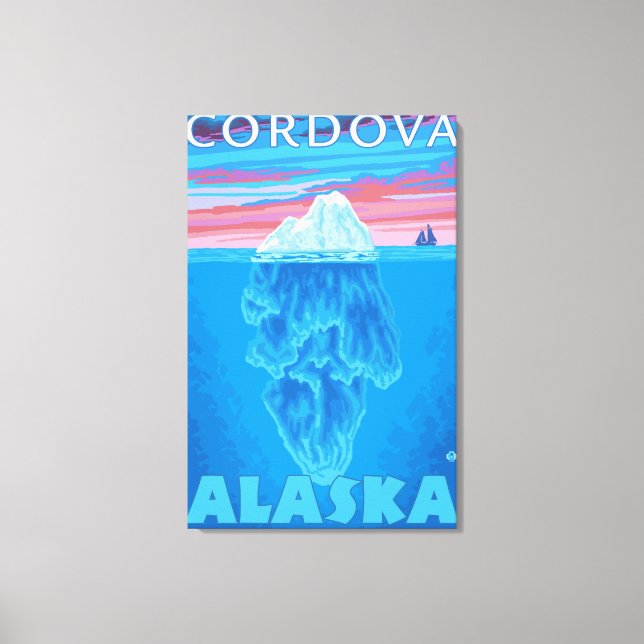 Lienzo Sección de Iceberg - Córdoba, Alaska (Anverso)