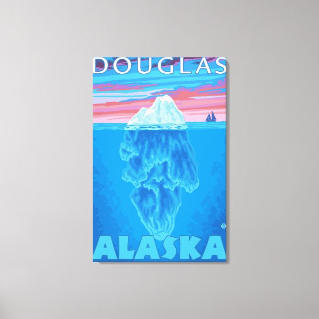 Lienzo Sección de Iceberg - Douglas, Alaska (Anverso)