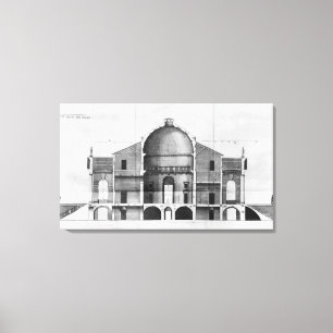 Lienzo Sección representativa del chalet Rotonda cerca