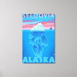 Lienzo Sección representativa del iceberg - Seldovia,