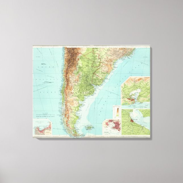 Lienzo Sección sur de Sudamérica (Anverso)