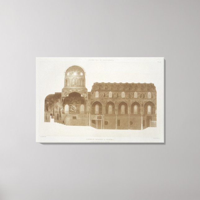 Lienzo Sección transversal de la Capilla Palatina, Palerm (Anverso)