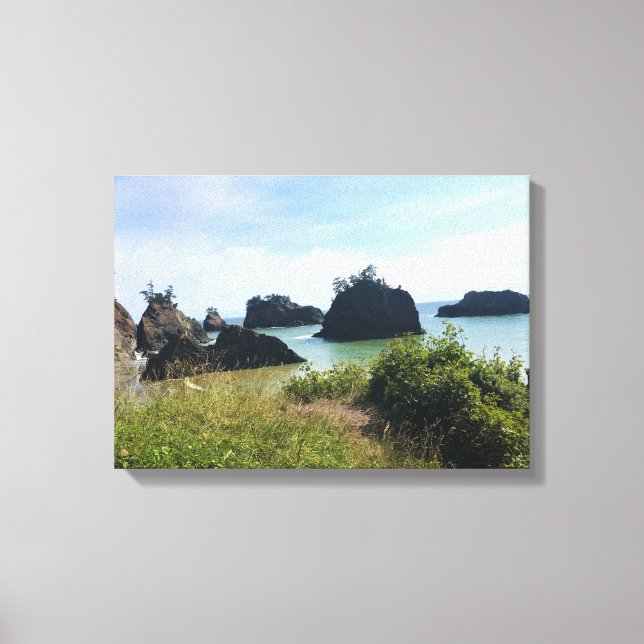 Lienzo Secret Beach, Samuel H. Boardman, Oregon (Anverso)