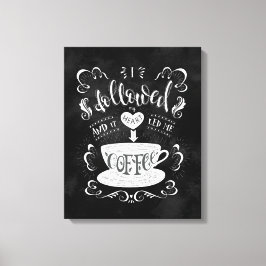 Lienzo Seguí mi corazón y me llevó a café