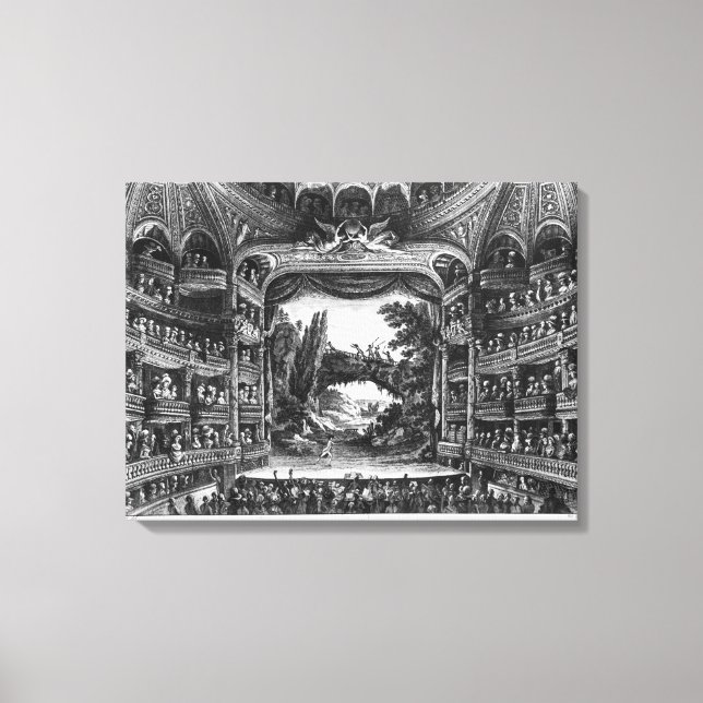 Lienzo Segunda vista del Teatro de la República (Anverso)