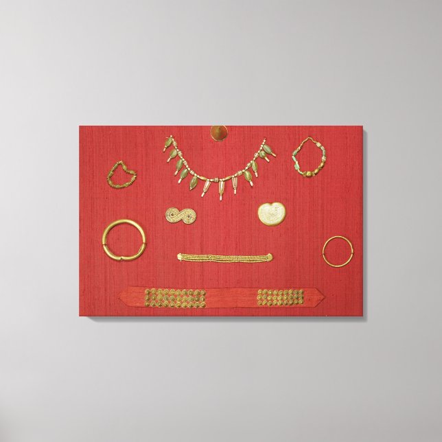 Lienzo Selección de joyería, Harappa, 2300-1750 a. C. (Anverso)