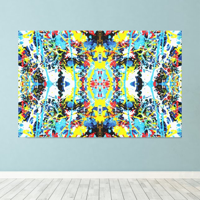 Lienzo Selfie cuántico del planeta Tierra 60x40 (Insitu (piso de madera))