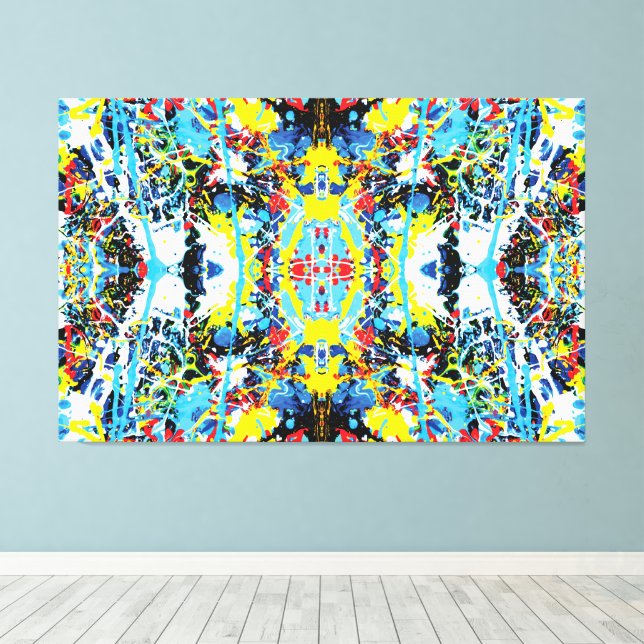 Lienzo Selfie cuántico del planeta Tierra 60x40 (Insitu (piso de madera))